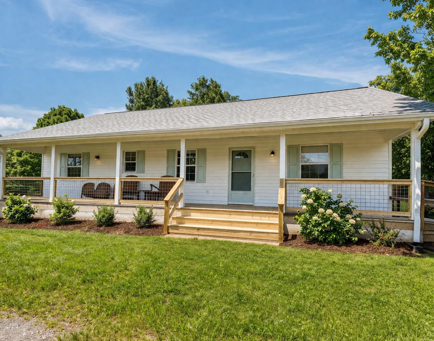 Bishop Farmhouse Retreat — Front Exterior